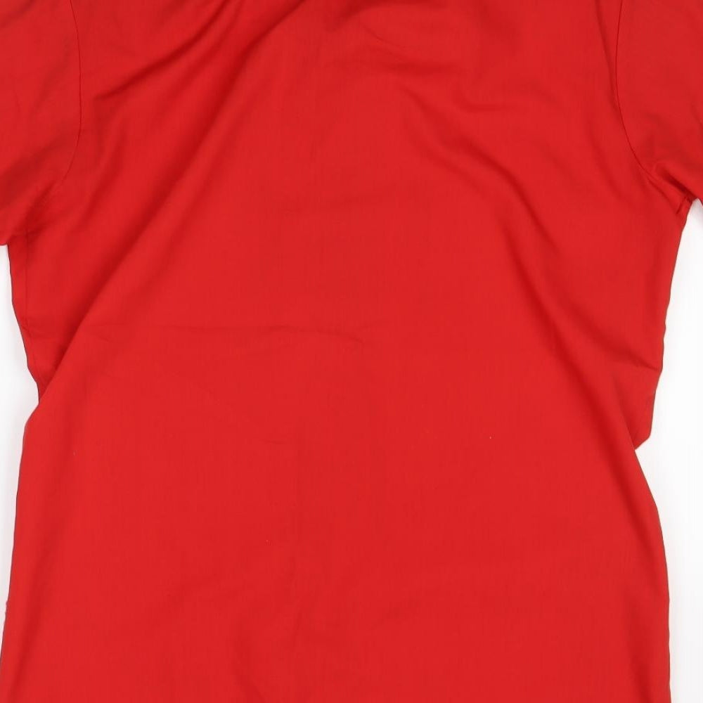 Nico Mens Red Button-Up Size M