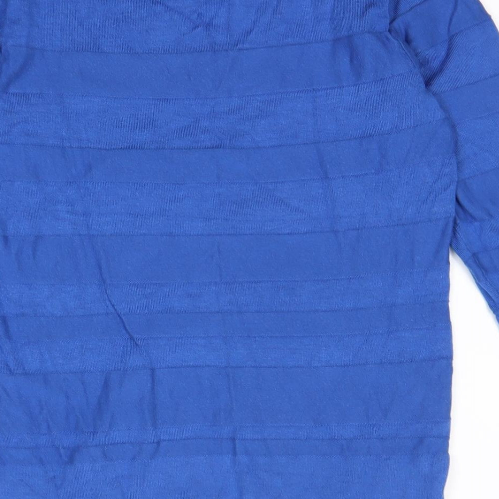 W Womens Blue Basic T-Shirt Size 12