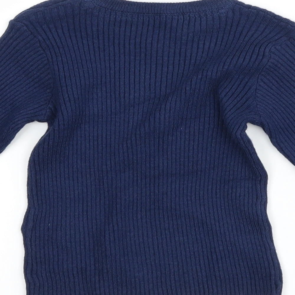 Marks and Spencer Girls Blue Basic T-Shirt Size 2-3 Years
