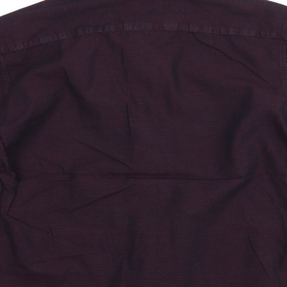 NEXT Mens Purple Button-Up Size S