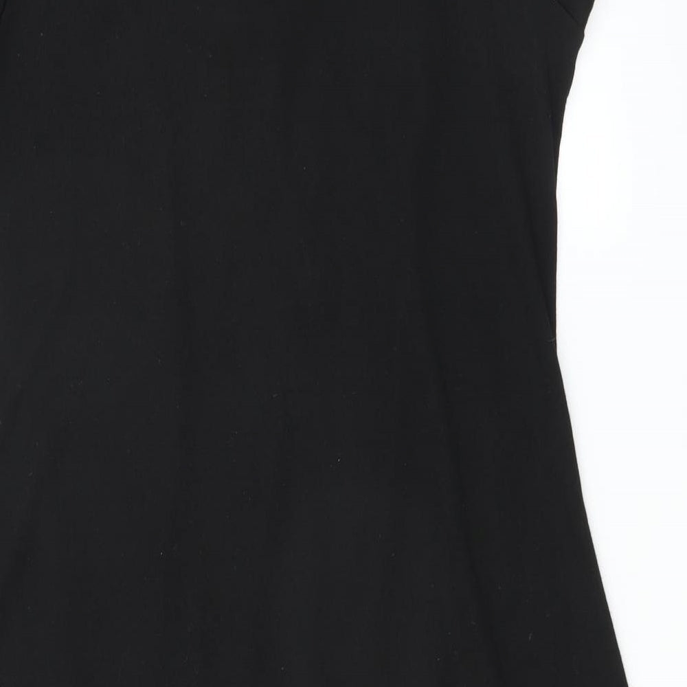 Stella Womens Black Floral T-Shirt Dress Size M