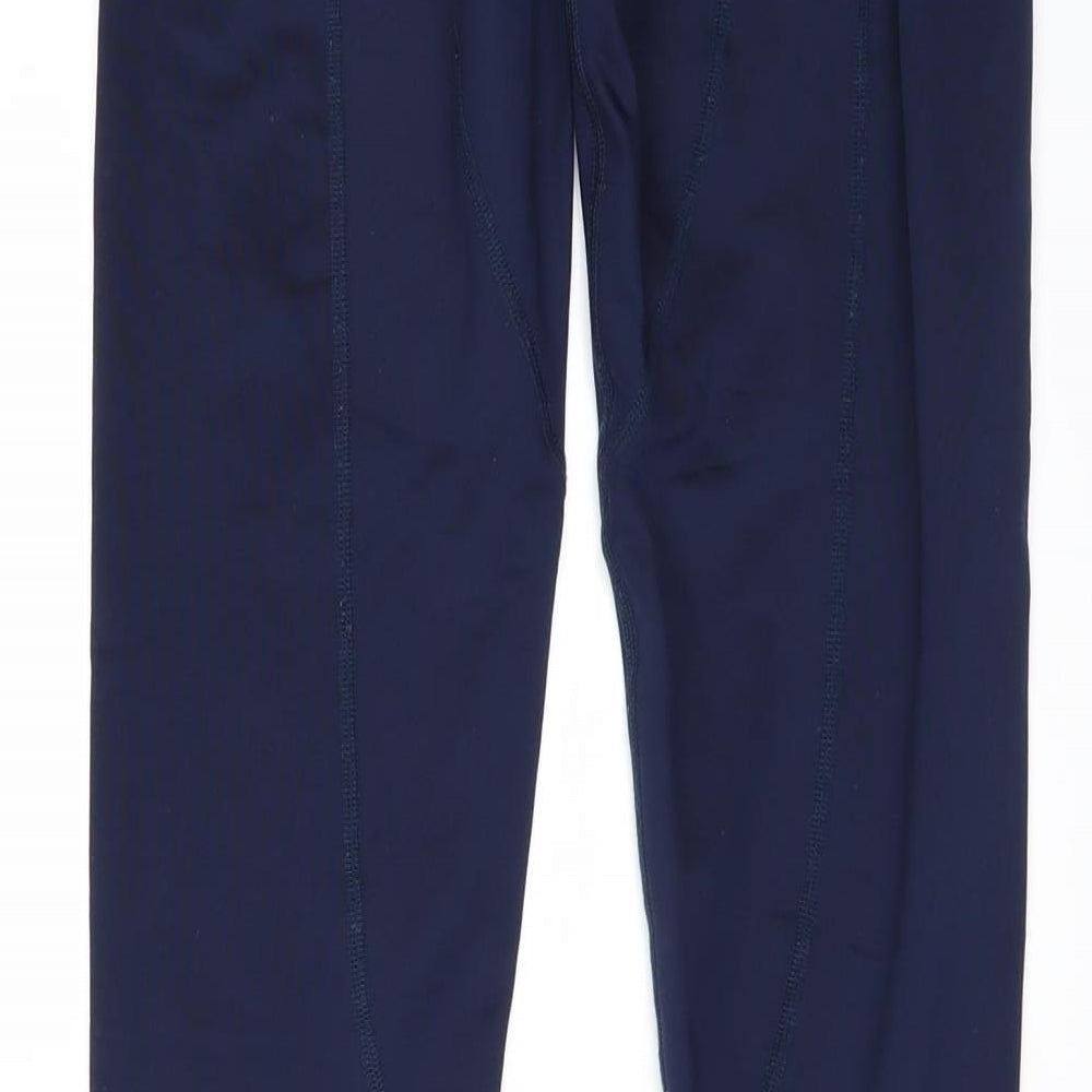Playerlayer Womens Blue Compression Leggings Size 8 L28 in