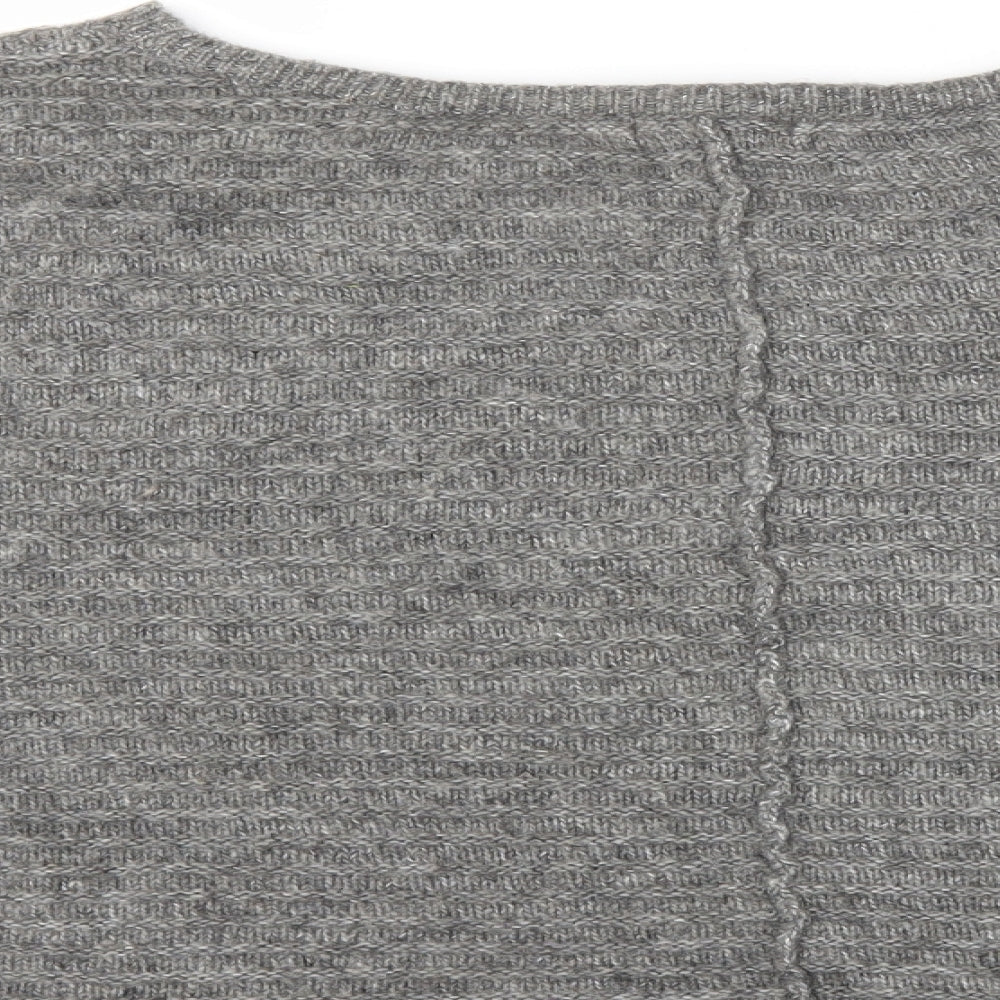 New Look Womens Grey Knit Pullover Jumper Size L