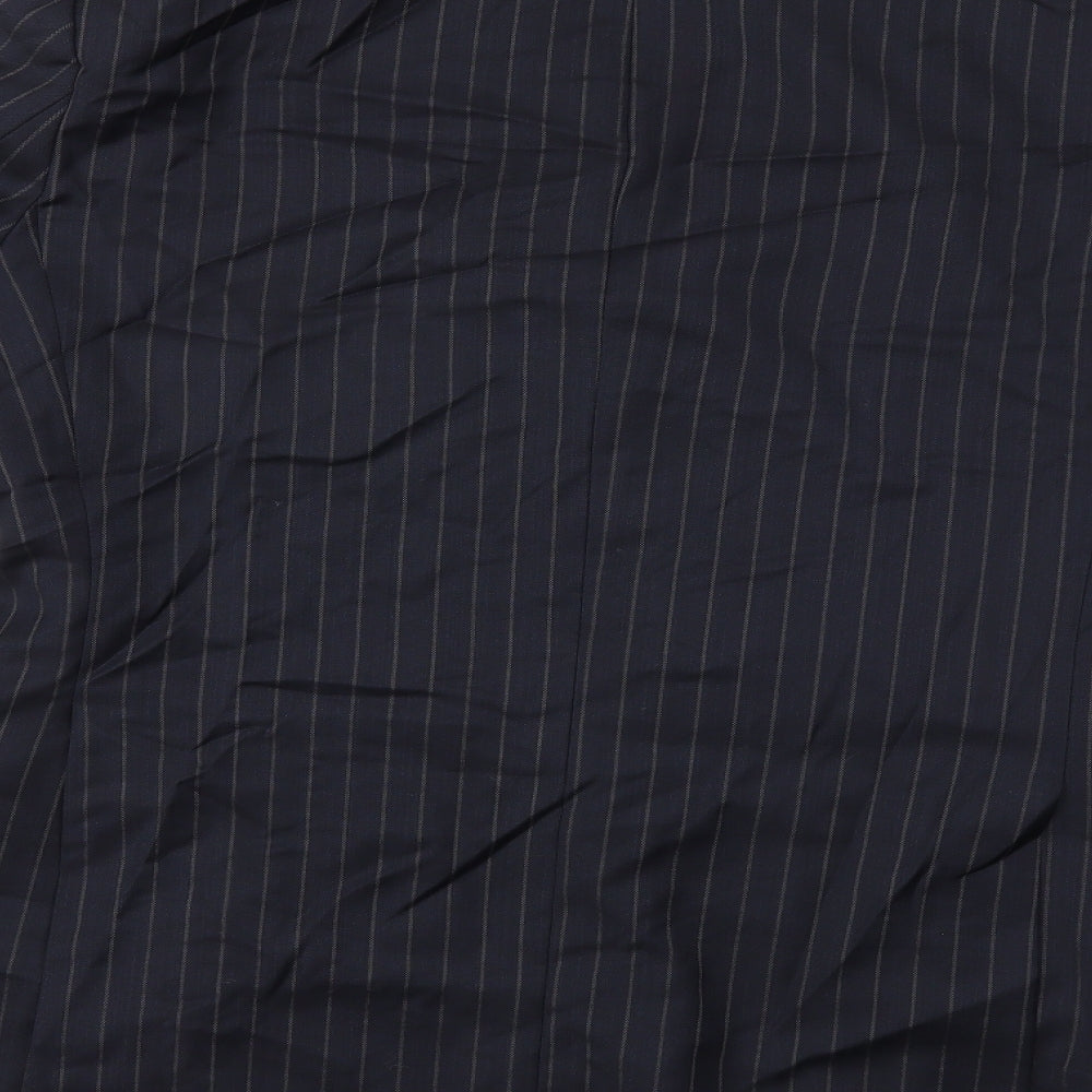 Preworn Mens Blue Striped Jacket Suit Jacket Size 42