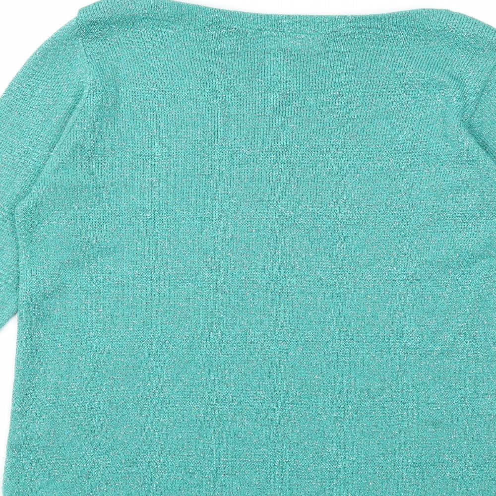 Kaleidoscope Womens Green Knit Pullover Jumper Size 14