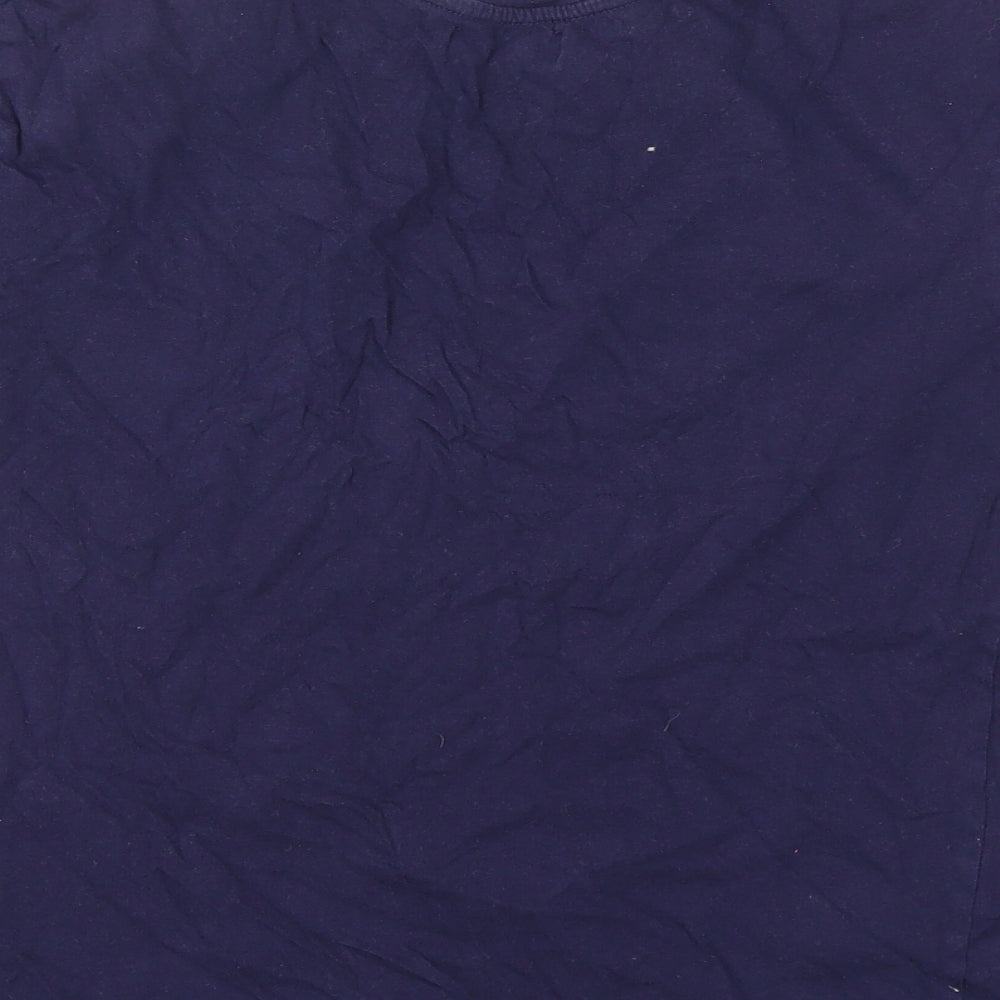 Bershka Womens Blue Basic T-Shirt Size M