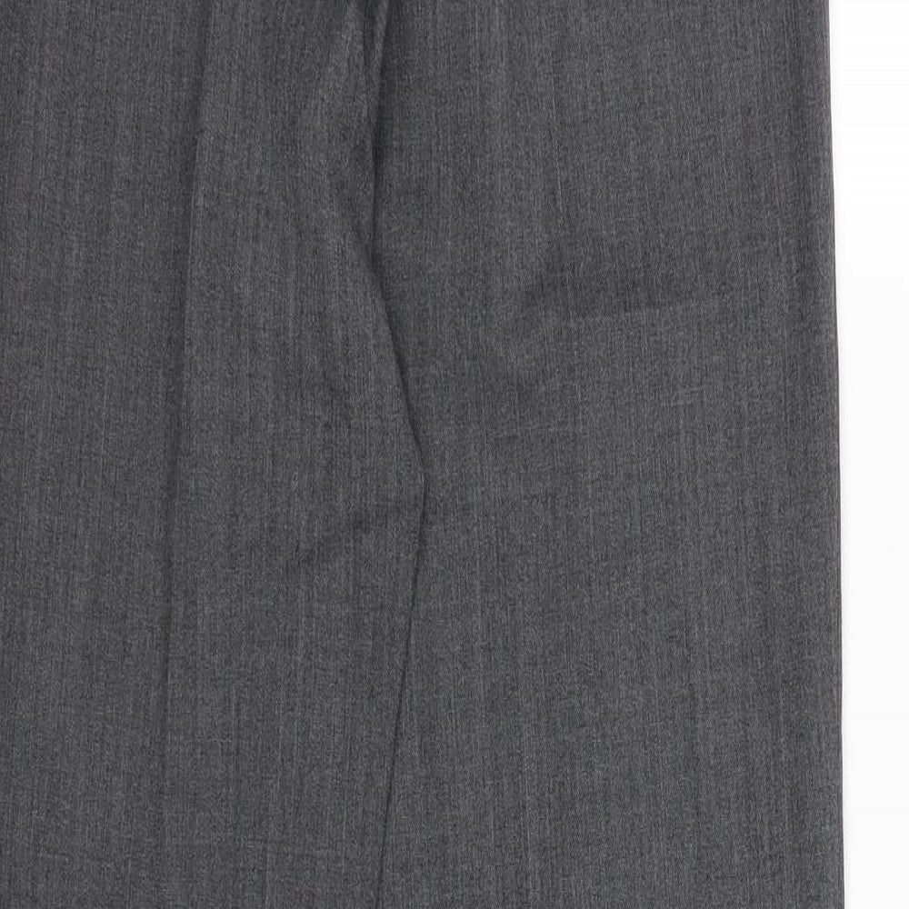Artigiano Womens Grey Rayon Trousers Size 10 L28 in