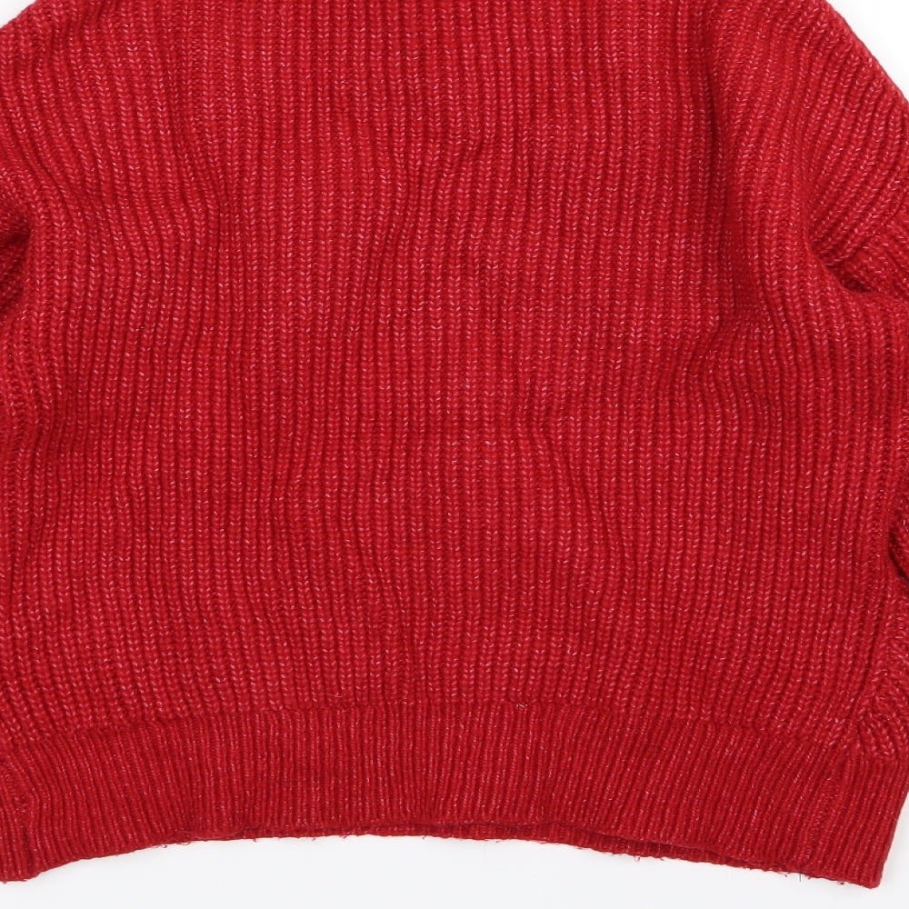 Primark Womens Red Knit Pullover Jumper Size XS