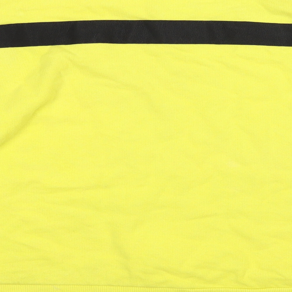 Zara Womens Yellow Jersey Pullover Sweatshirt Size S
