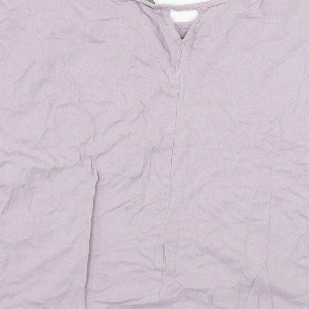 BHS Womens Purple Jersey Basic T-Shirt Size L