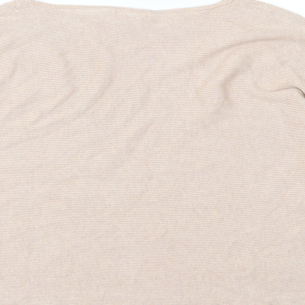 H&M Womens Beige Knit Pullover Jumper Size L