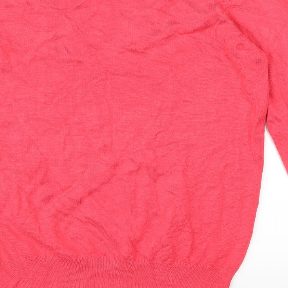 Matalan Womens Pink Knit Pullover Jumper Size 14