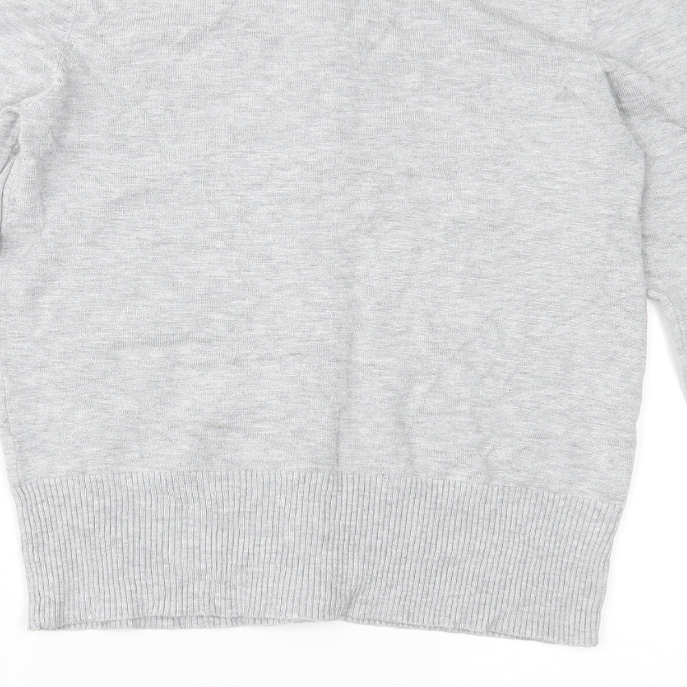 Carla F Womens Grey Knit Cardigan Jumper Size S