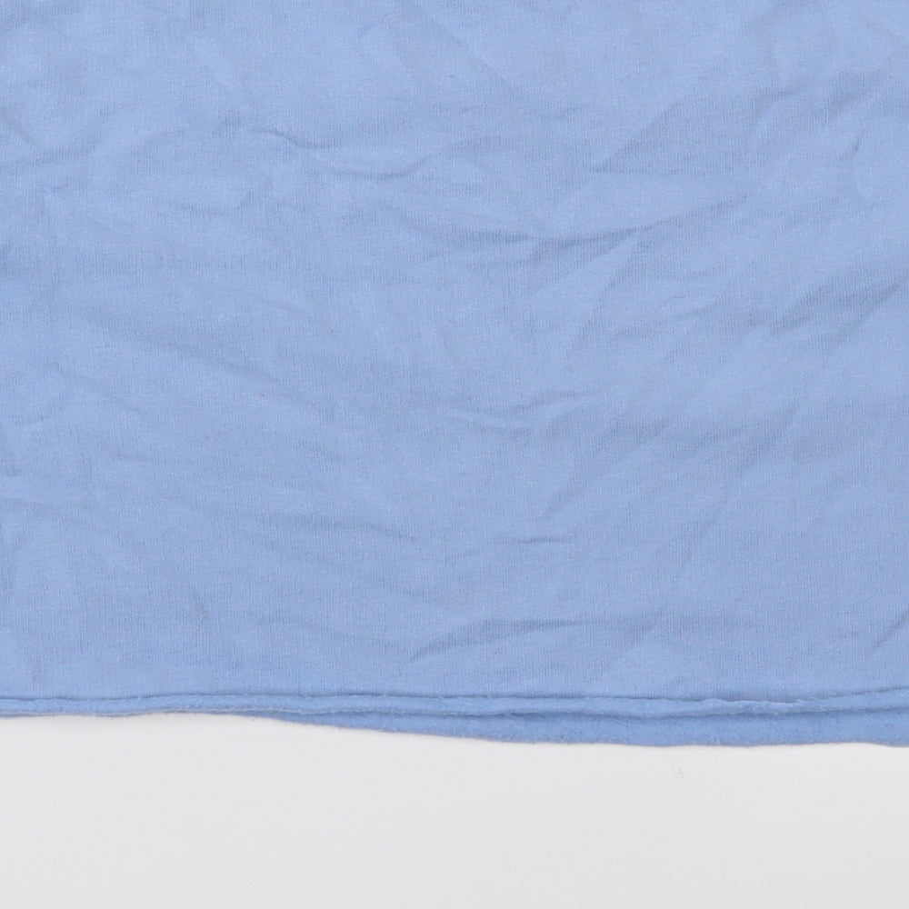 Miss Selfridge Womens Blue Jersey Pullover Sweatshirt Size 8 - Cropped