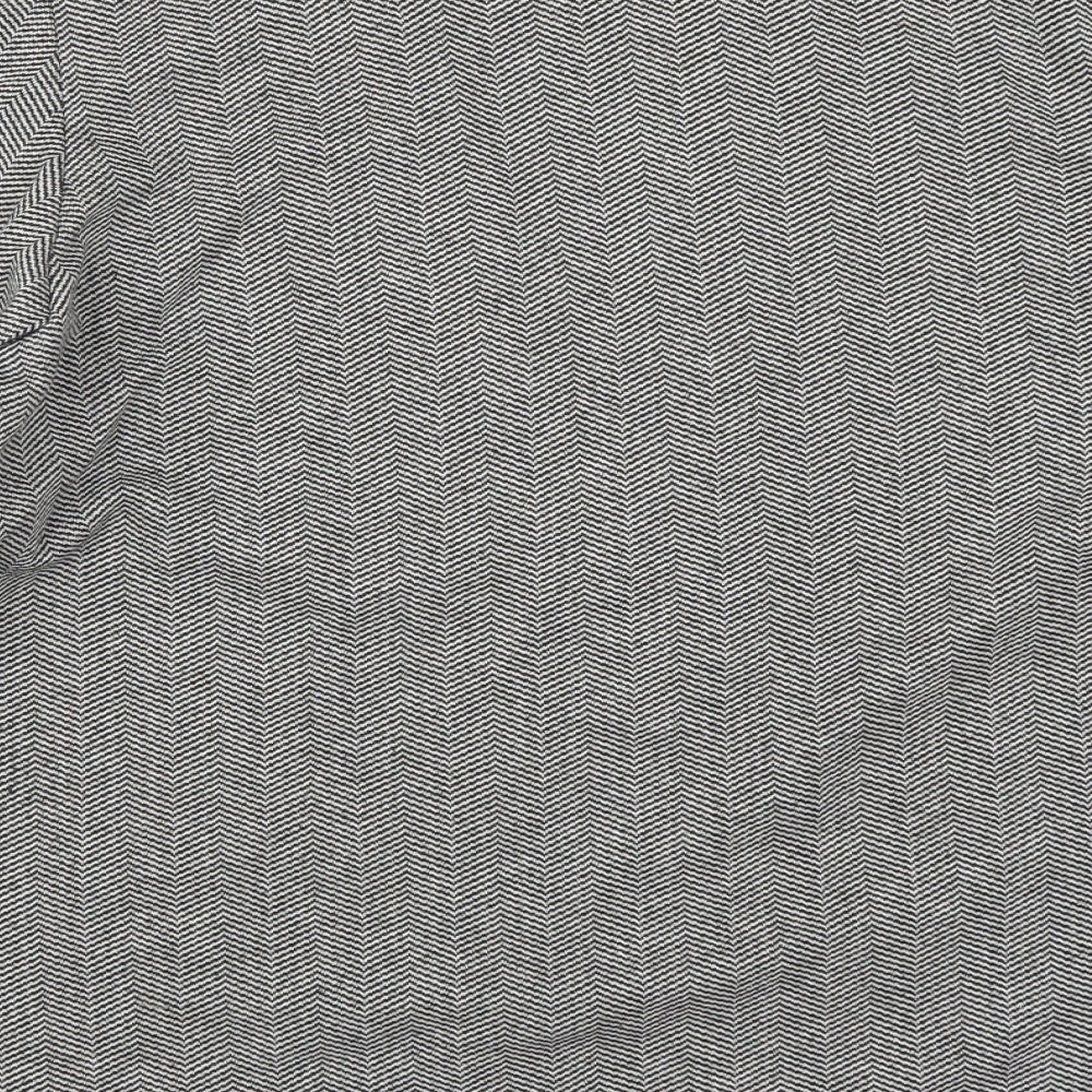 Weekends Womens Grey Herringbone Cardigan Jumper Size M