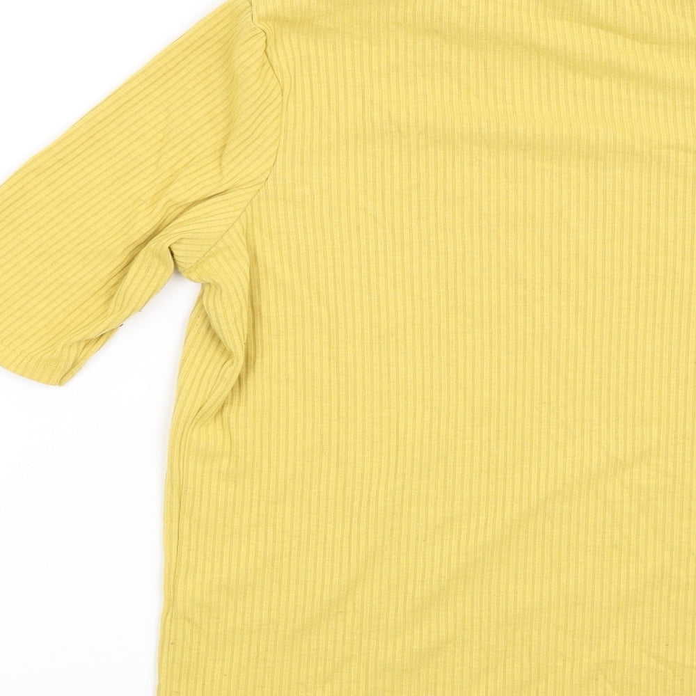 New Look Womens Yellow Basic Blouse Size 8