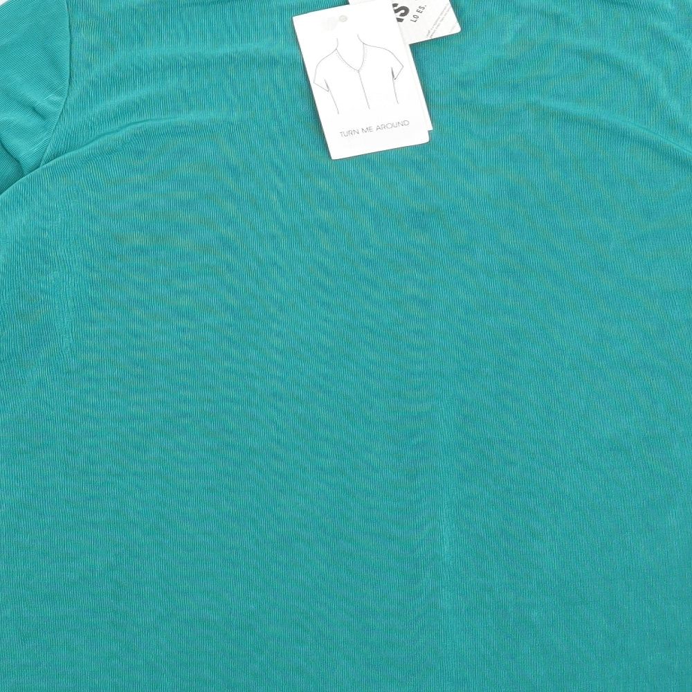Citiknits Womens Green Basic Blouse Size M