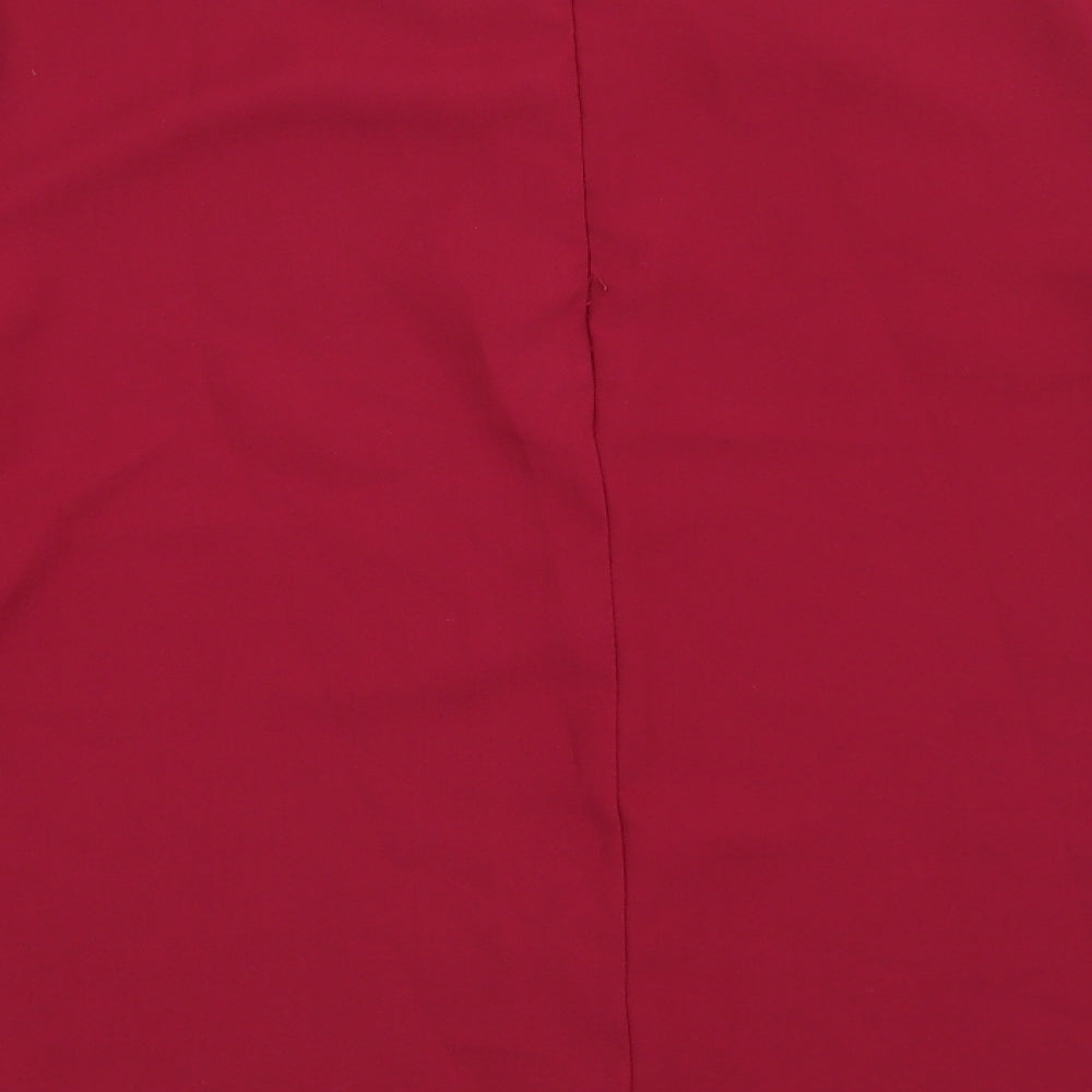 Topshop Womens Red Basic Blouse Size 8