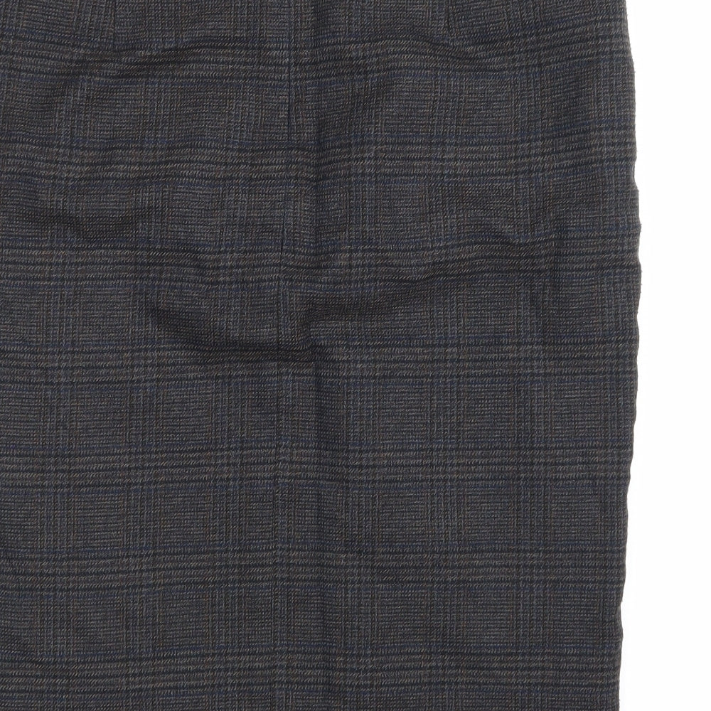 TU Womens Blue Check A-Line Skirt Size 12