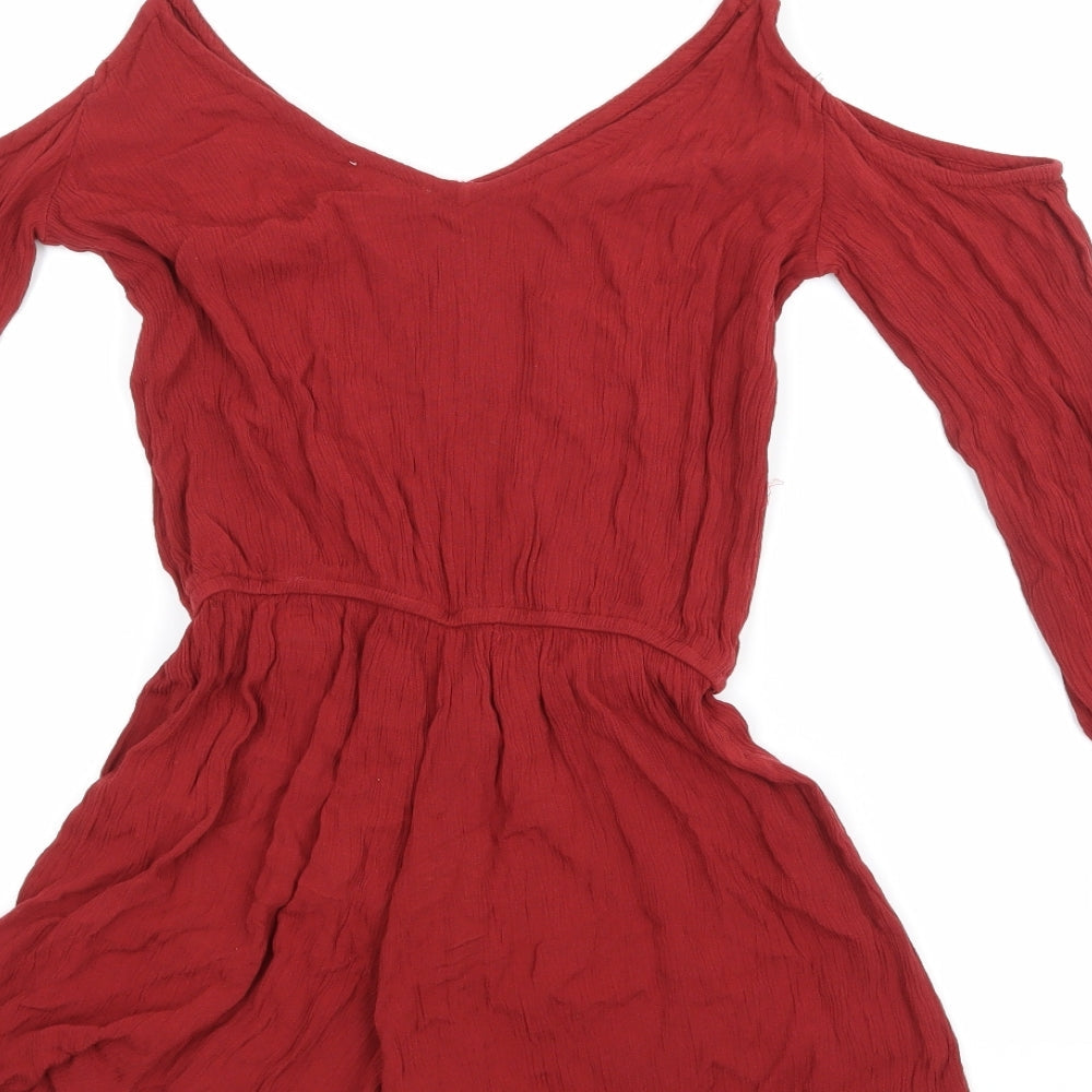 Wet Seal Womens Red Playsuit One-Piece Size XS