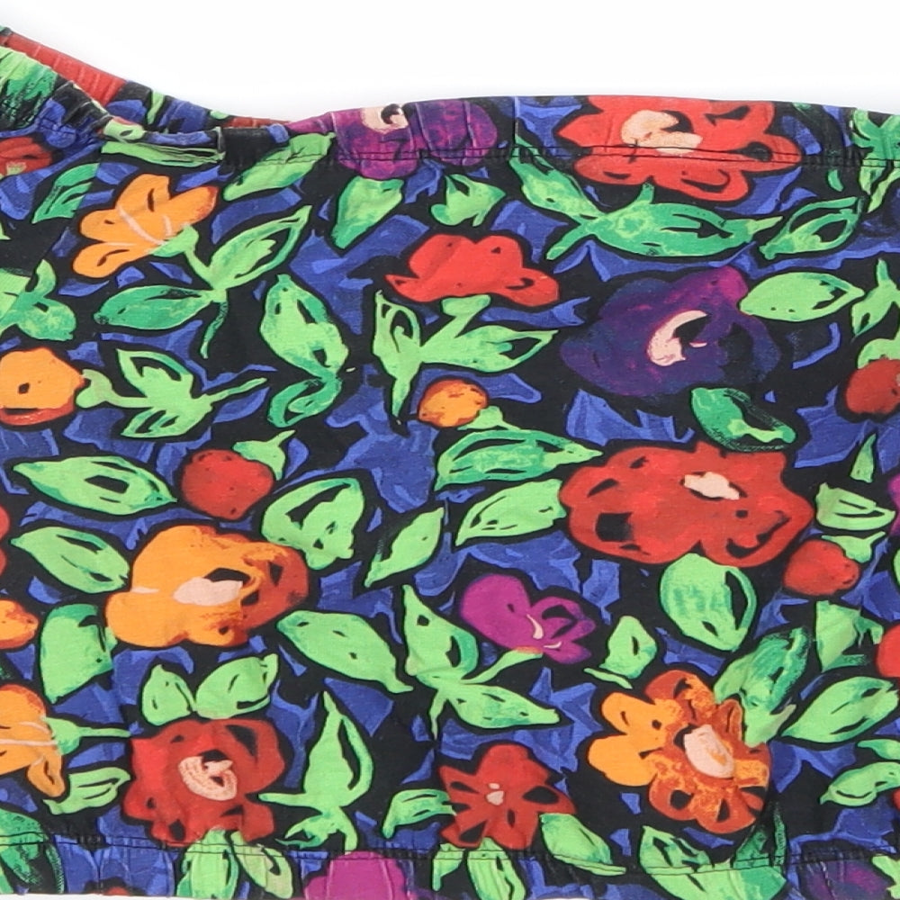 Monki Womens Multicoloured Floral Basic Tank Size XS