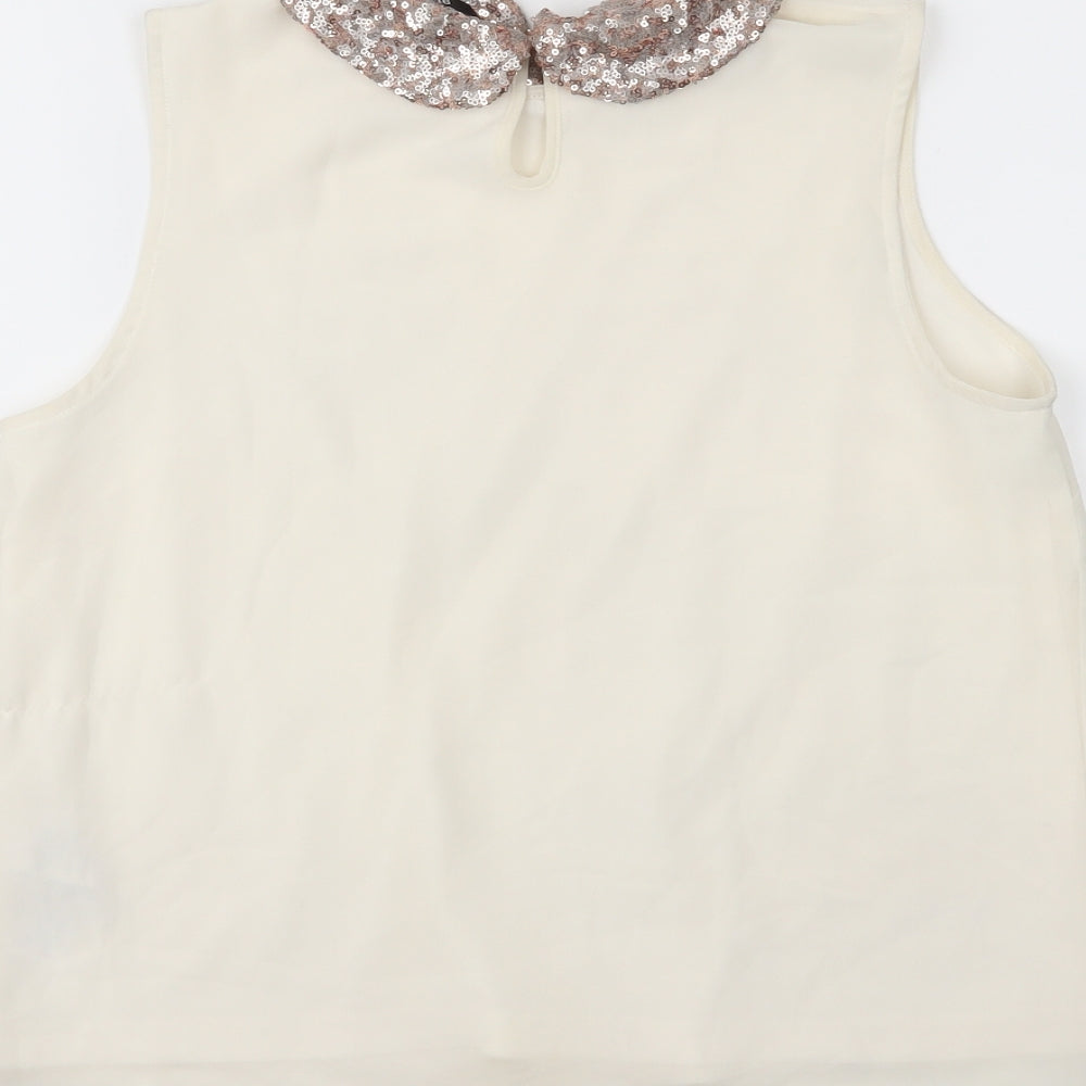 New Look Girls White Camisole Blouse Size 14 Years