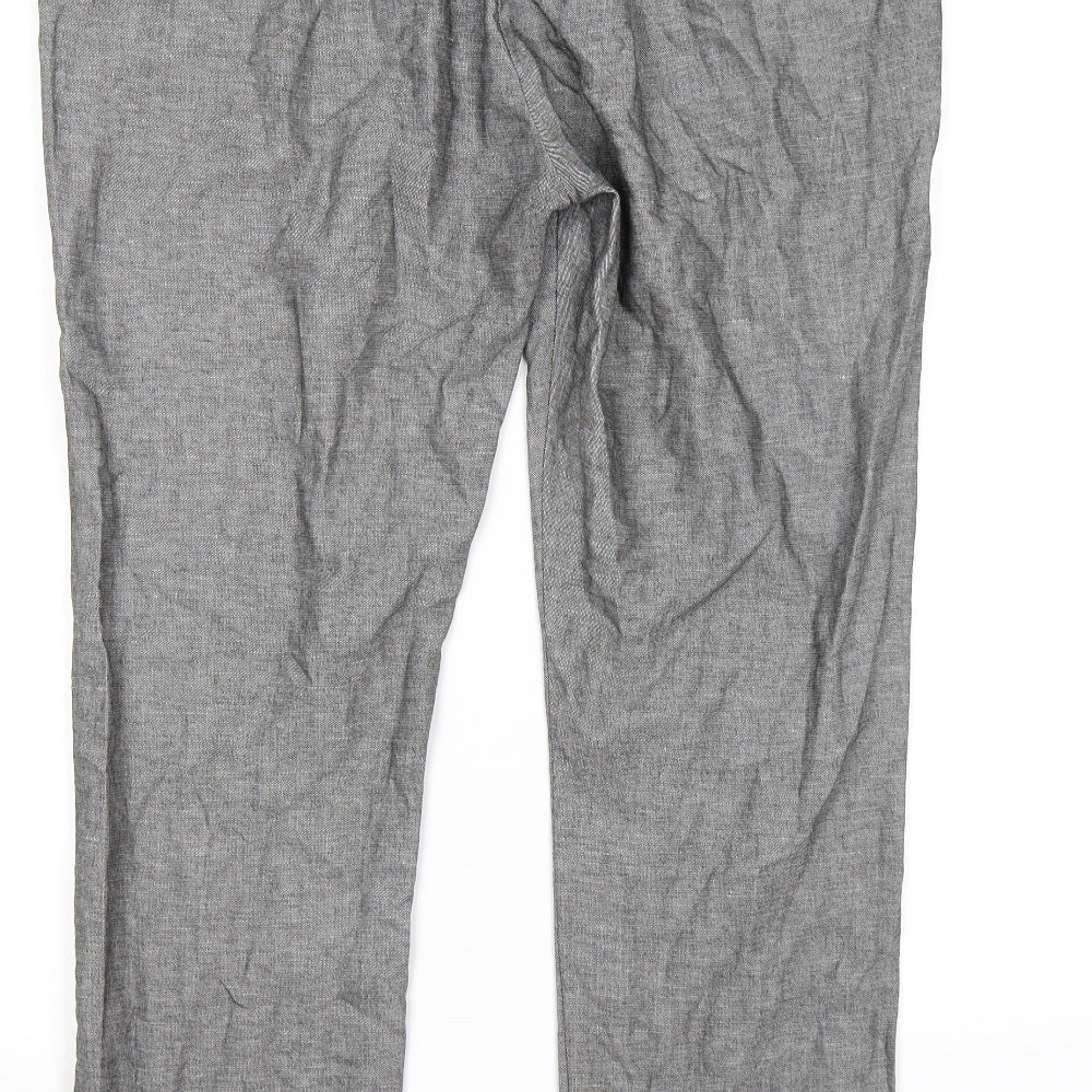Marks and Spencer Womens Grey Trousers Size 16 L26 in