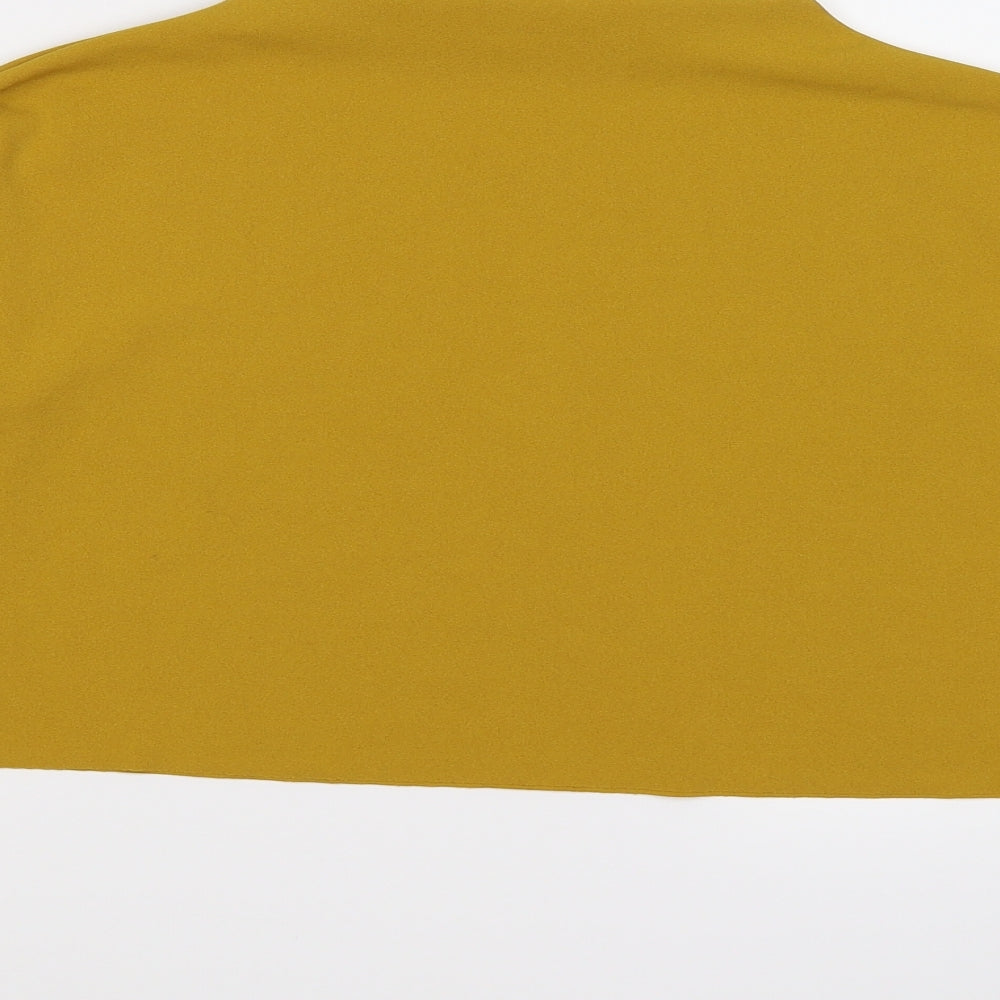 Missguided Womens Yellow Pullover Jumper Size 8 - cropped