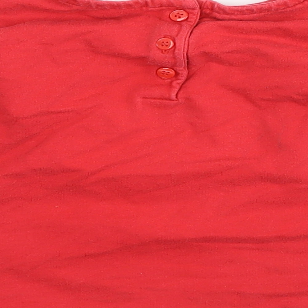 Mothercare Baby Red Basic T-Shirt Size 18-24 Months - cat superhero