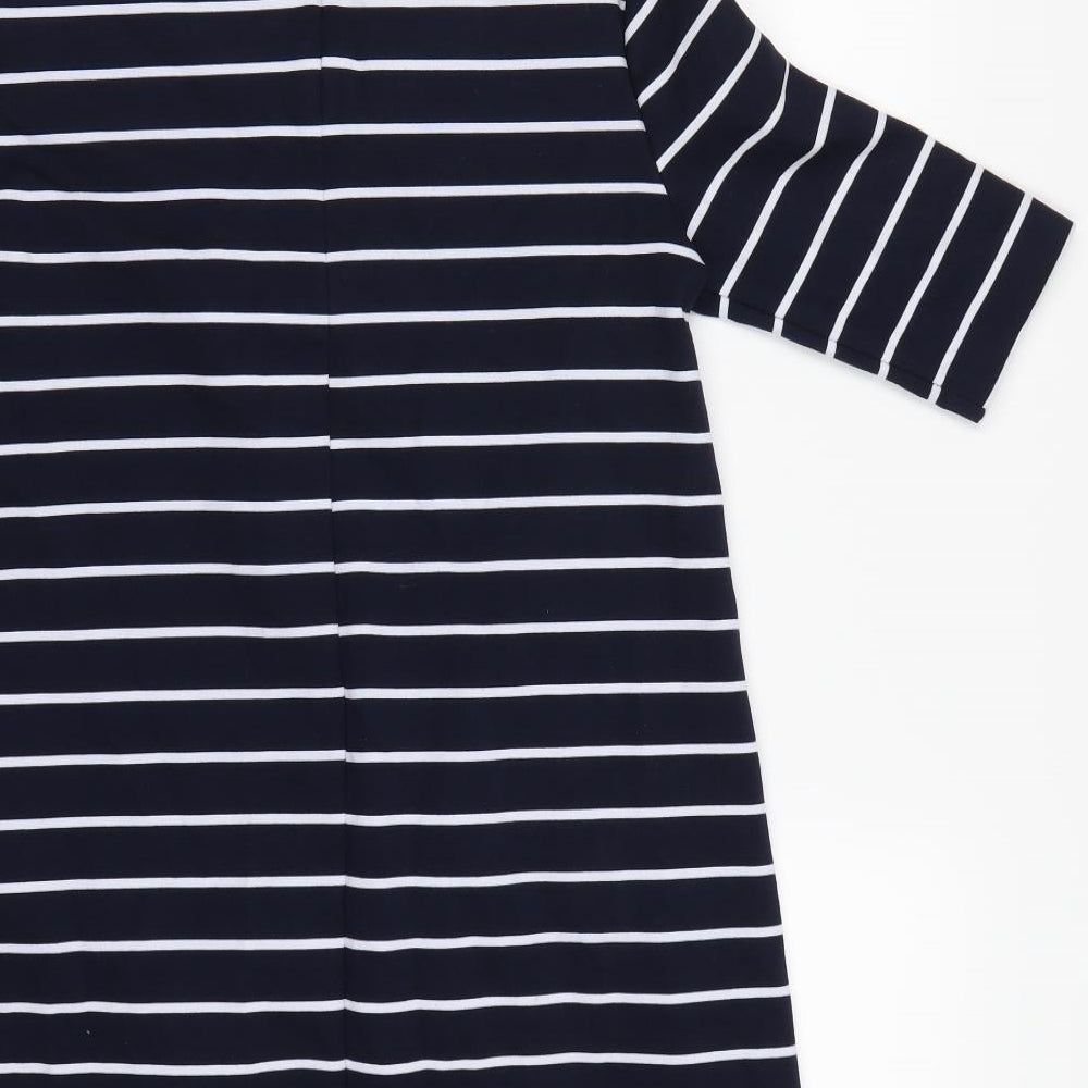 Basic Womens Blue Striped Bodycon Size XS