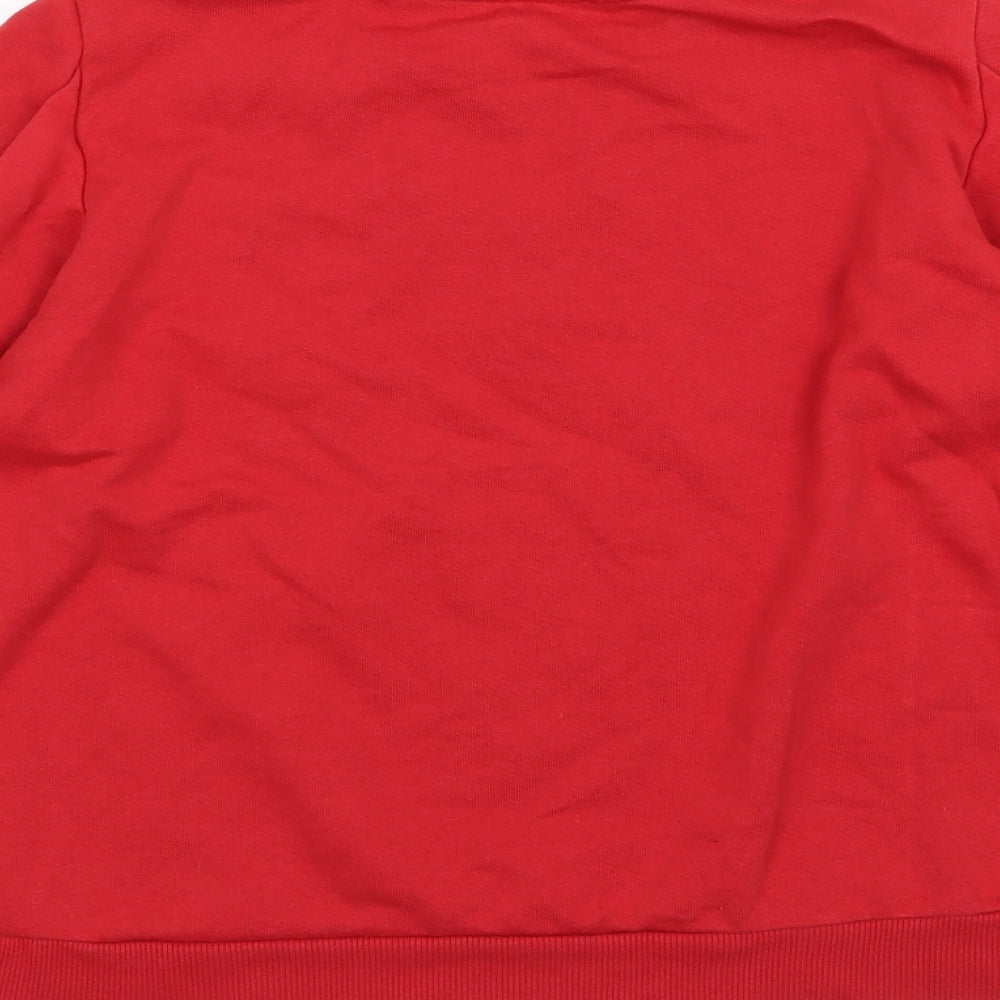 Creeks Womens Red Floral Jersey Pullover Sweatshirt Size S