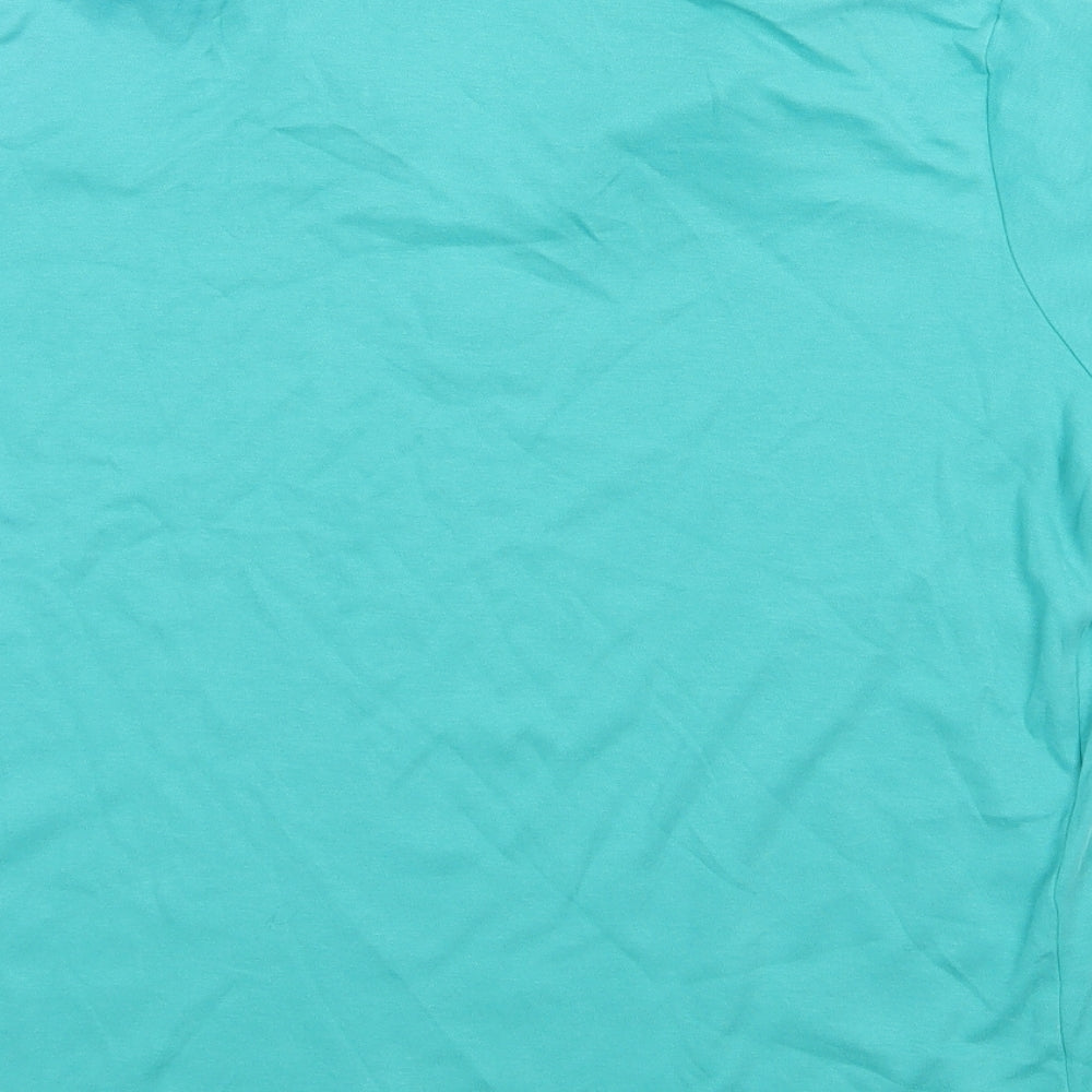 EWM Womens Blue Jersey Basic T-Shirt Size L