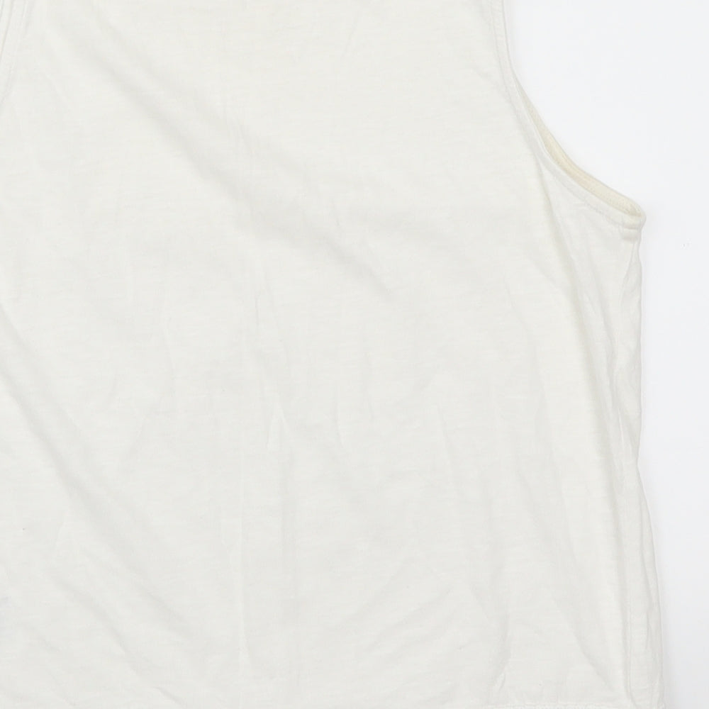 New Look Womens White Basic Tank Size 8