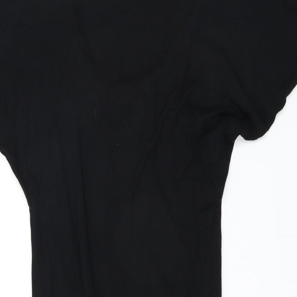 paper sun Womens Black T-Shirt Dress Size 10