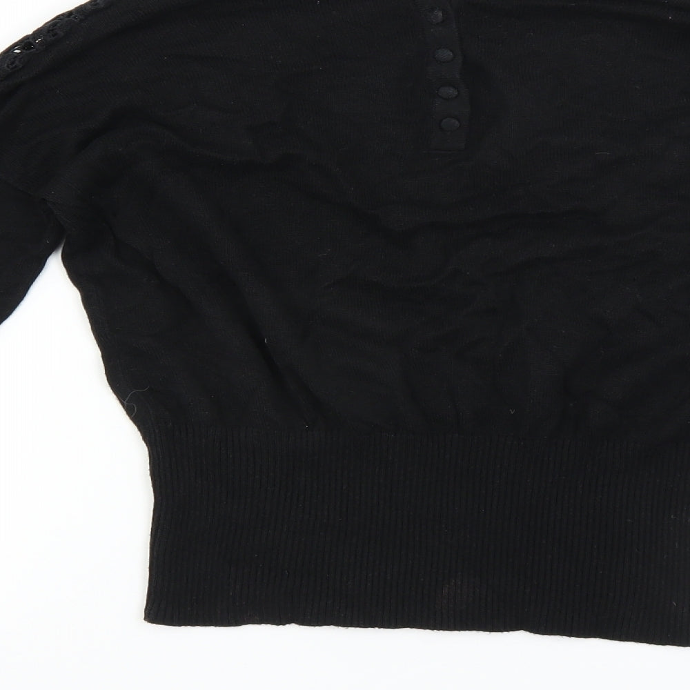 VERO MODA Womens Black Pullover Jumper Size S
