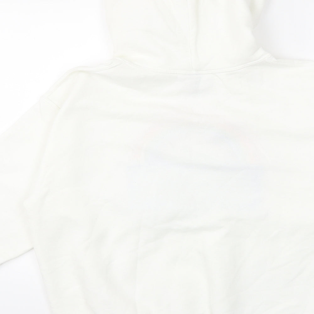 Gildan Womens White Pullover Hoodie Size M - thank you nhs