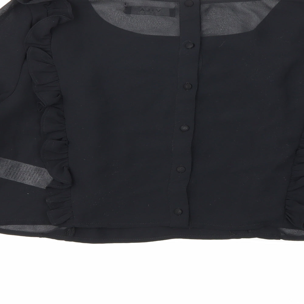VILA Womens Black Basic Blouse Size 8