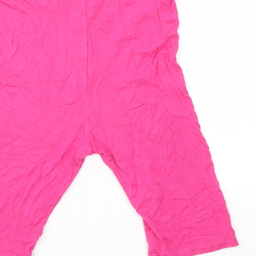 PRETTYLITTLETHING Womens Pink Compression Shorts Size 4