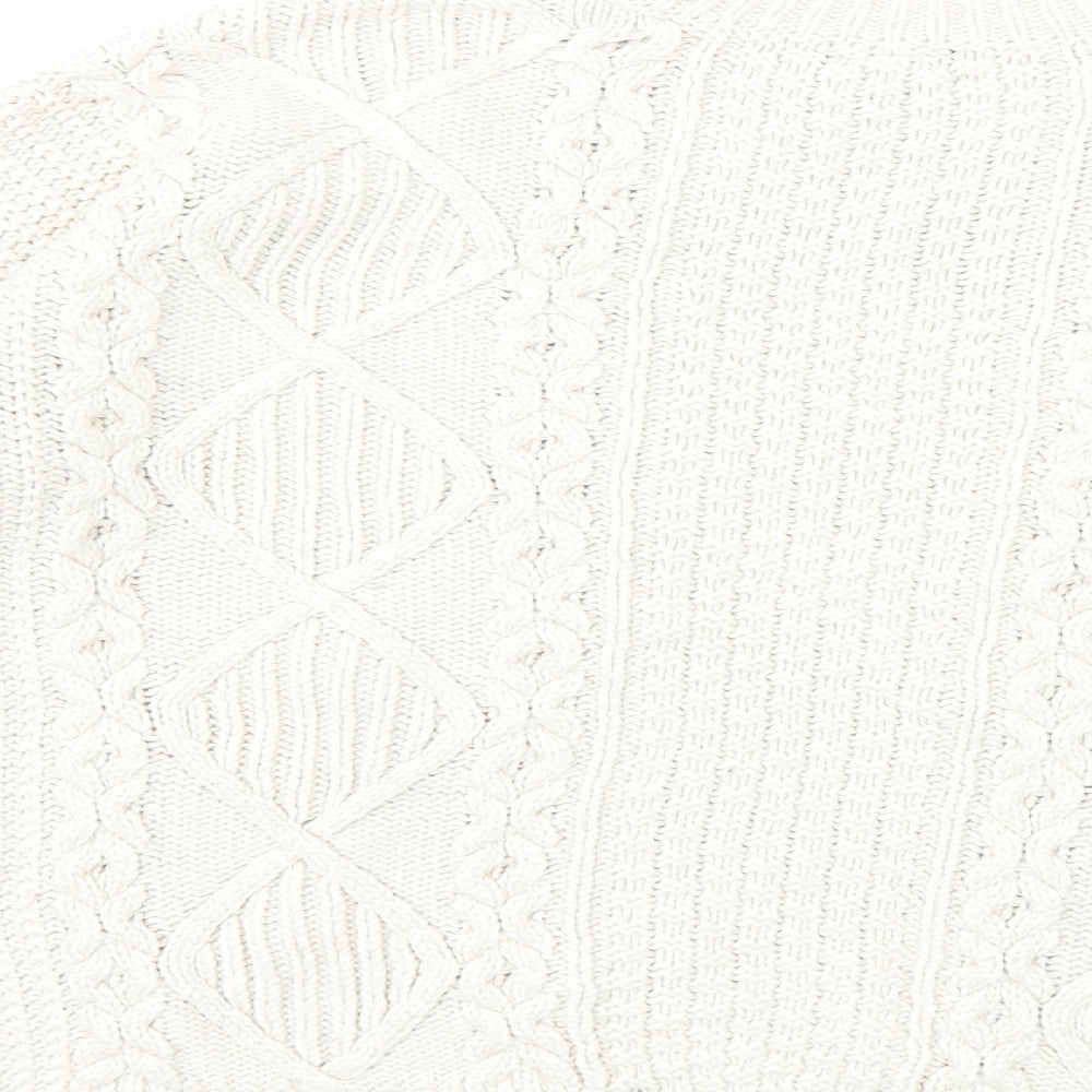Topshop Womens Beige Knit Pullover Jumper Size 8