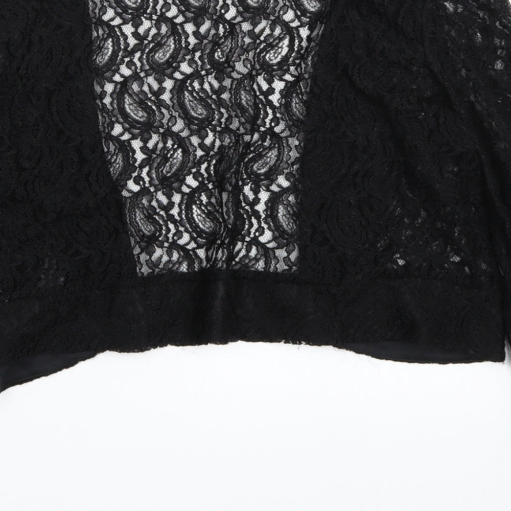 Nina Leonard Womens Black Cardigan Jumper Size L