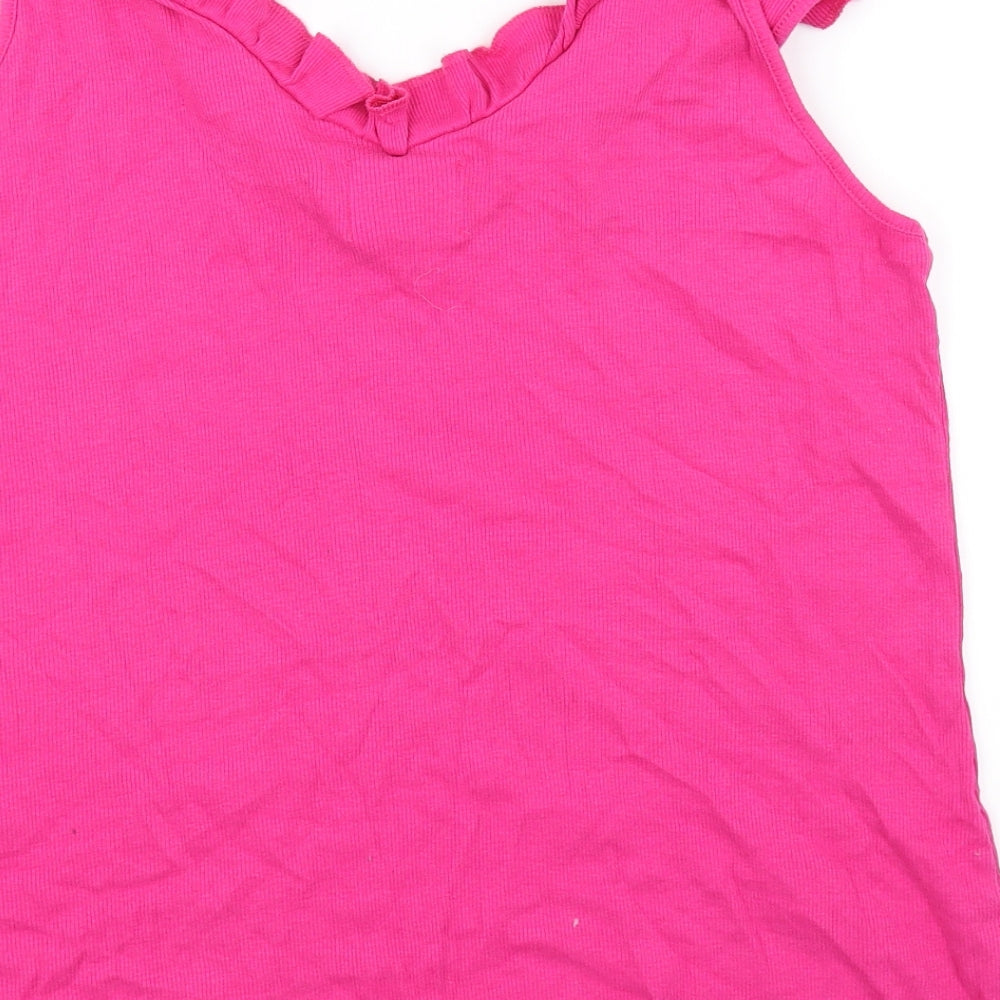 Preworn Womens Pink Basic Tank Size L