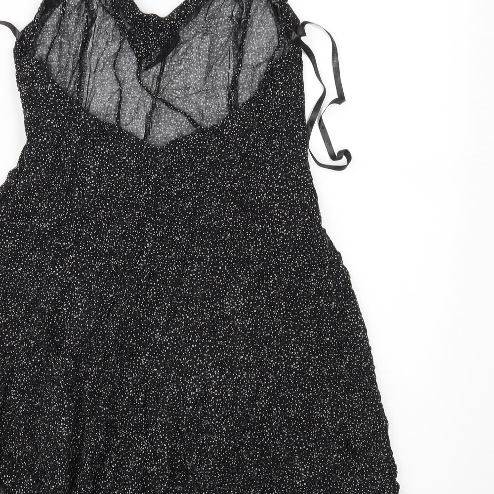 Atmosphere Womens Black Polka Dot Basic Blouse Size 10