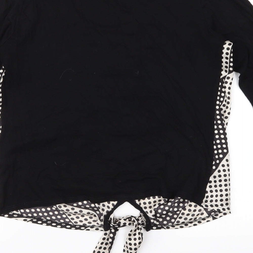 Wallis Womens Black Geometric Basic Blouse Size S