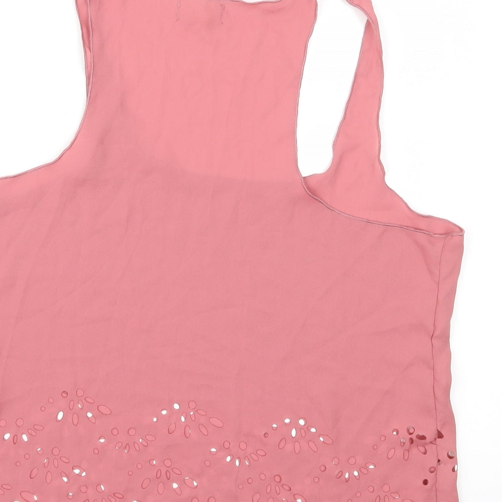 John Galt Womens Pink Basic Blouse One Size