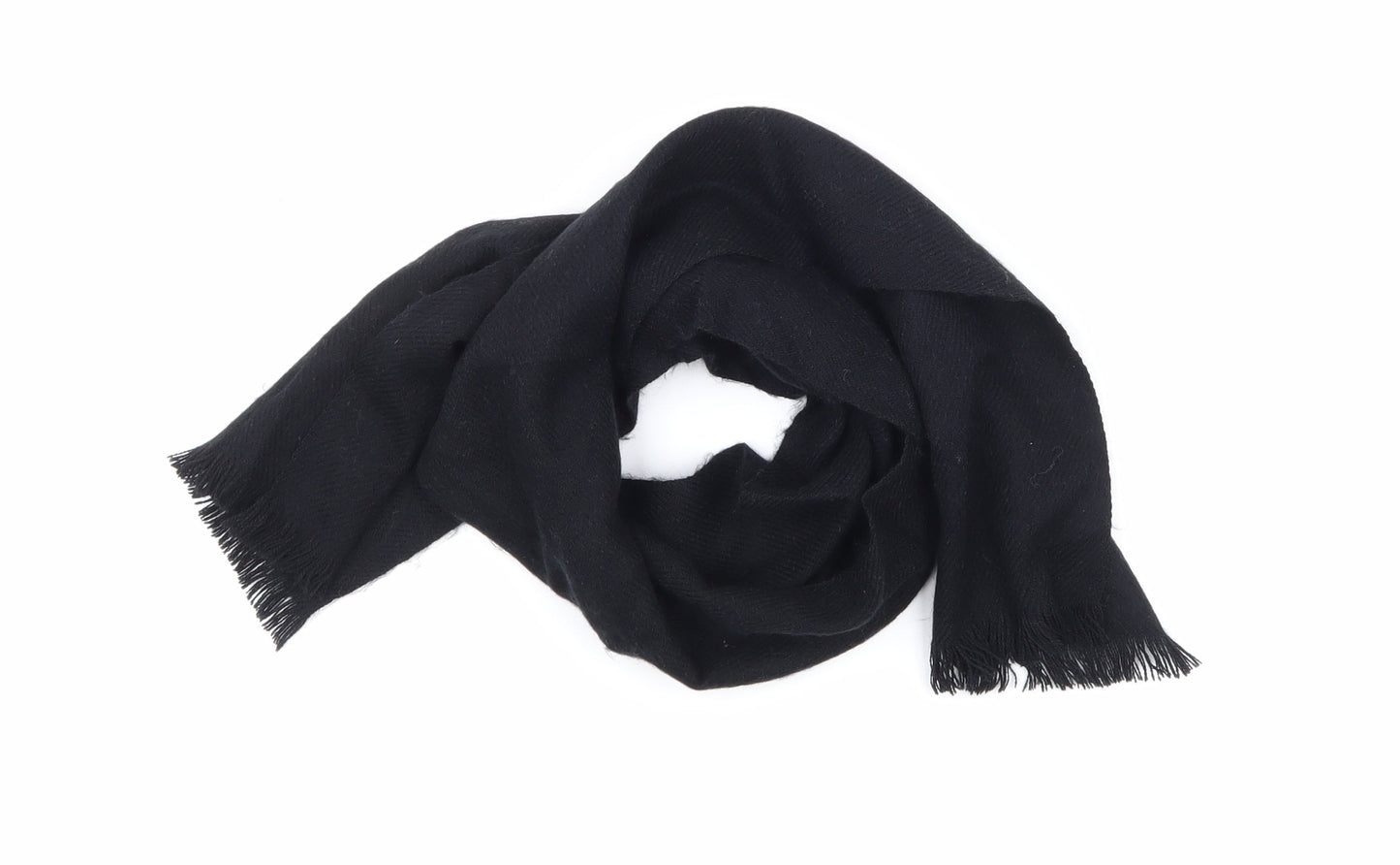 Preworn Womens Black Knit Scarf
