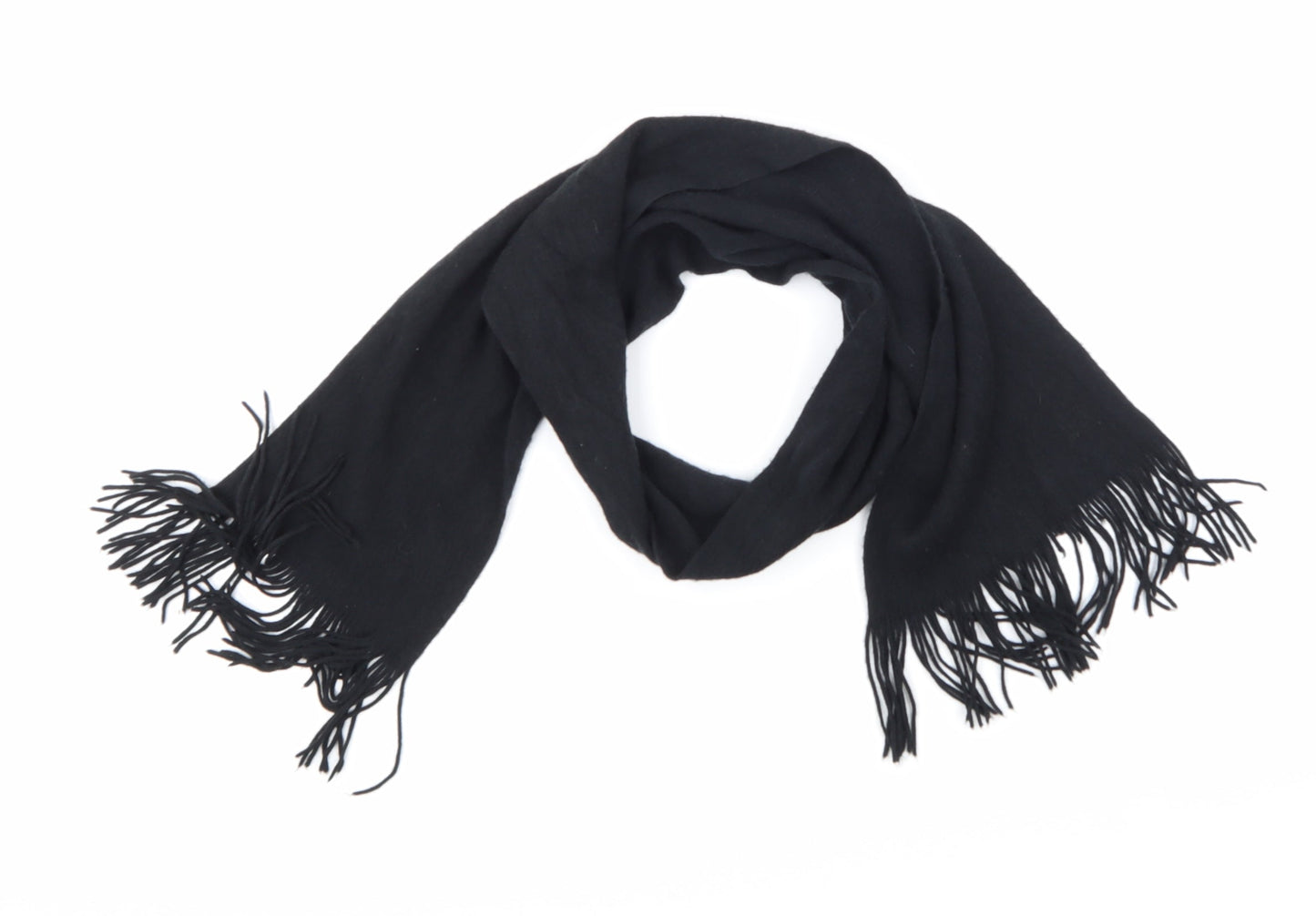 Preworn Womens Black Knit Scarf