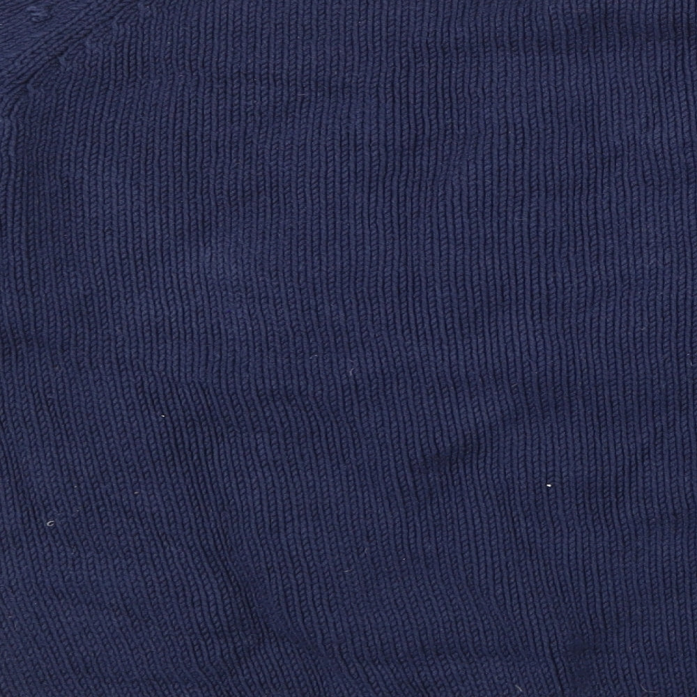 Part Two Womens Blue Knit Pullover Jumper Size S