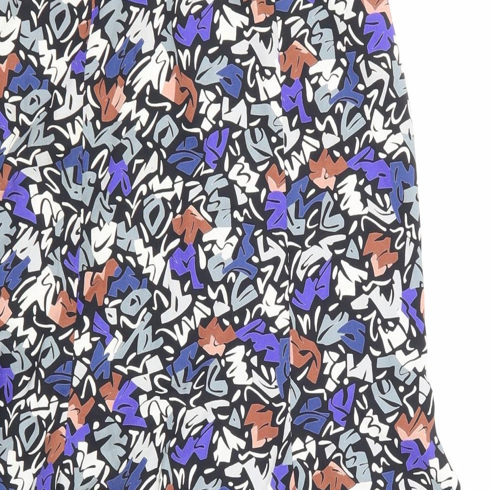 Preworn Womens Multicoloured Geometric A-Line Skirt Size 30 in