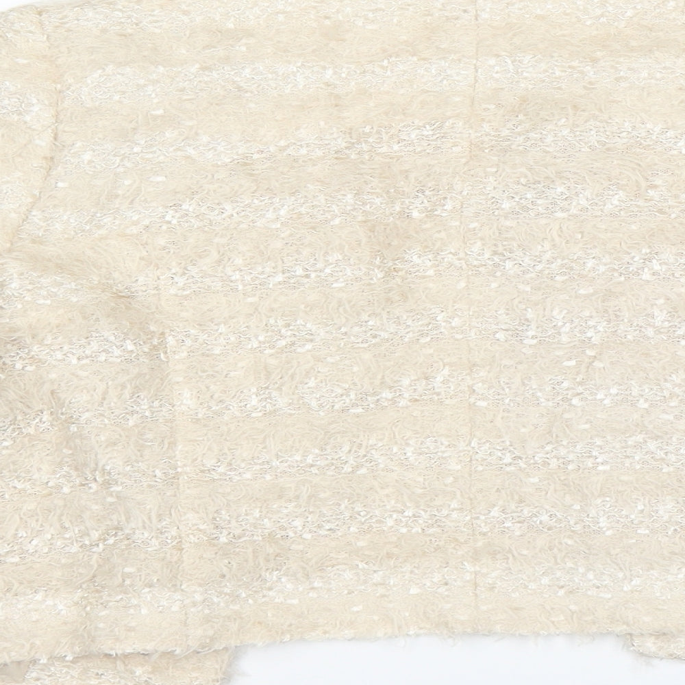 Michael Klein Womens Beige Cardigan Jumper Size 38