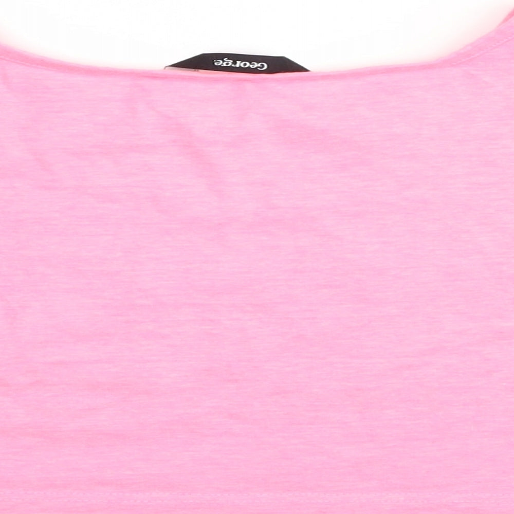 George Girls Pink Cropped T-Shirt Size 7-8 Years - graphic